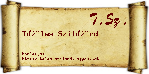 Tálas Szilárd névjegykártya